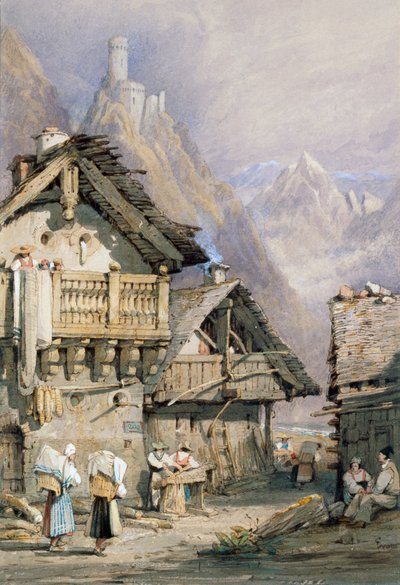 An Alpine Village by Samuel Prout
